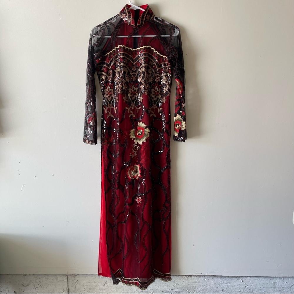 Vietnamese beaded ai dai